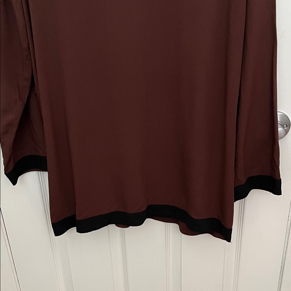 Scarlet Darkness Renaissance Brown Top with Black Trim - Picture 3 of 3
